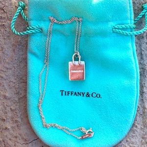 Retired Tiffany & Co Shopping Bag Necklace
